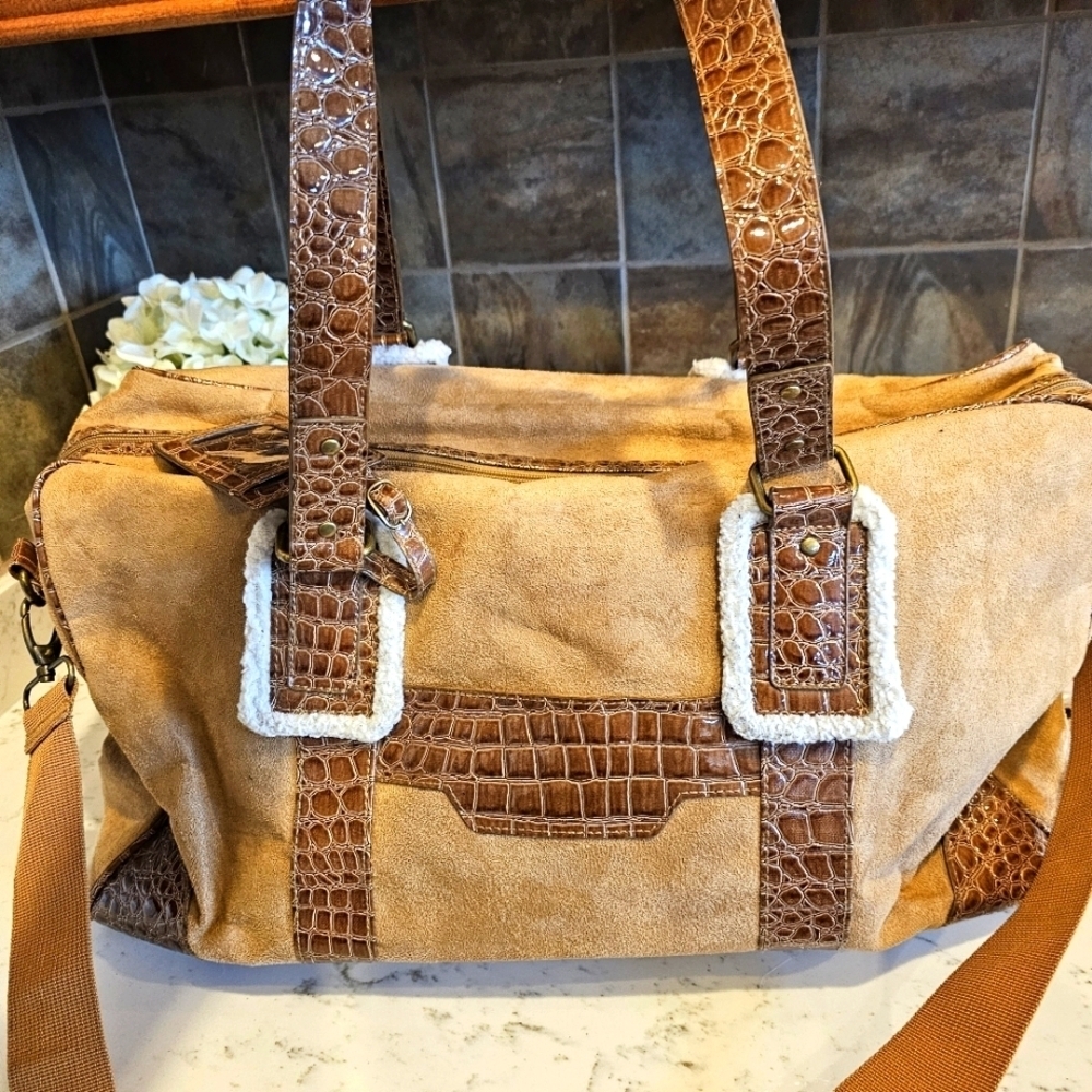 Bath and Body Works Sherpa Duffle Tote Bag